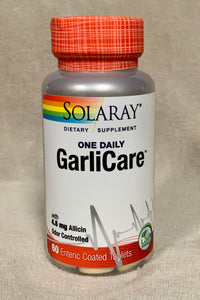SOLARAY One Daily GarliCare 60 enteric coated tablets